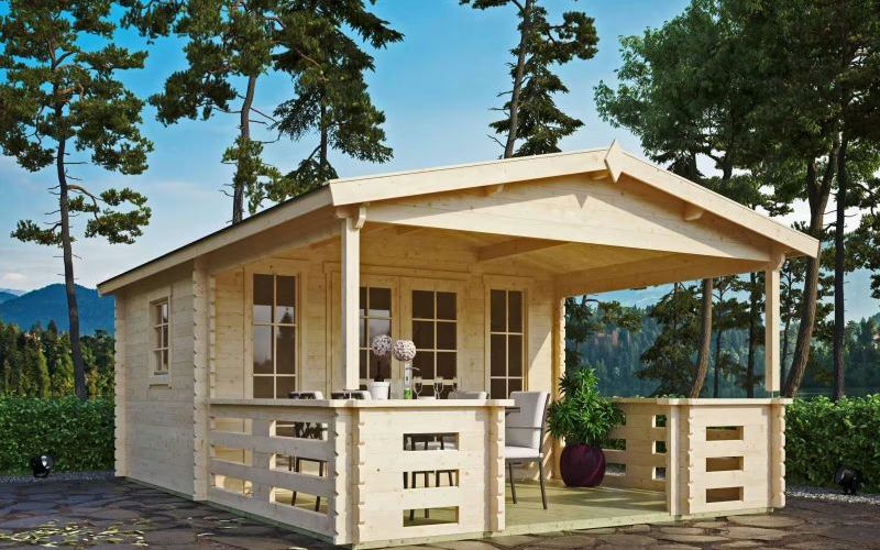 Gartenhaus mit Terrasse