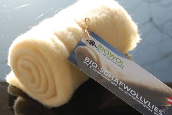 Bio-Schafwollvlies, 250 g Rolle
