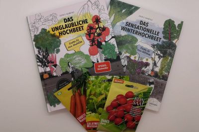 Produkte aus dem Paket "Hochbeet-Buchpaket mit Bio-Samenset"